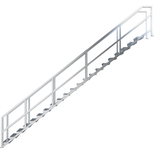 SmartStairs 17-21 Steps Modular Construction Stair System, 157-1/2" H Stor-it Systems