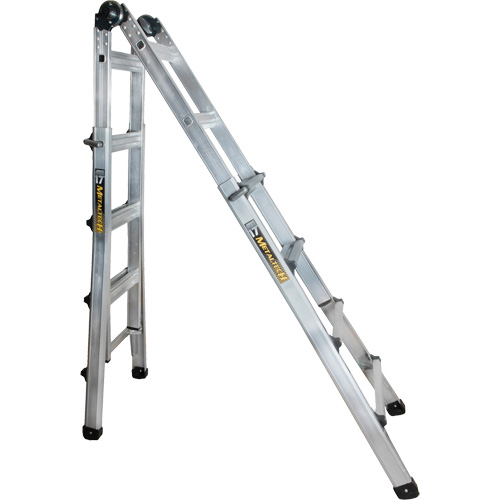 Telescoping Multi-Position Ladder, Aluminum, 300 lbs., CSA Grade 1A Stor-it Systems