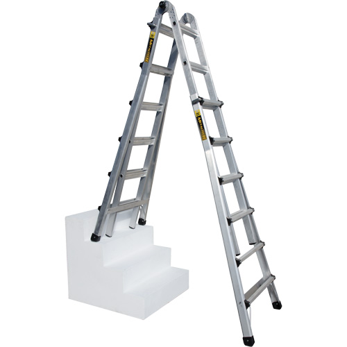 Telescoping Multi-Position Ladder, Aluminum, 300 lbs. Stor-it Systems