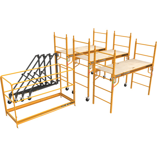 Complete 18' Drywall  Baker Scaffold Tower Set, 122" D x 236" H Stor-it Systems