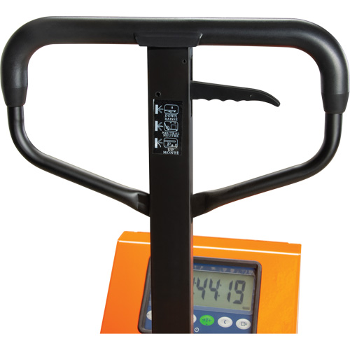 Digital Scale Pallet Truck, 44.5" L x 27.75" W, 4400 lbs. Cap. Stor-it Systems