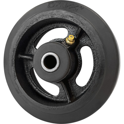 Mold-On Rubber Wheel, 5'' (127 mm) Dia. x 1-1/2" (38 mm) W, 400 lbs. (181 kg.) Capacity Stor-it Systems