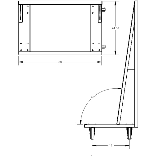 Chariot &agrave; cadre en A robuste &agrave; un c&ocirc;t&eacute; avec 6 plateaux, 38" x 25" x 63", Capacit&eacute; 2500 lb Stor-it Systems