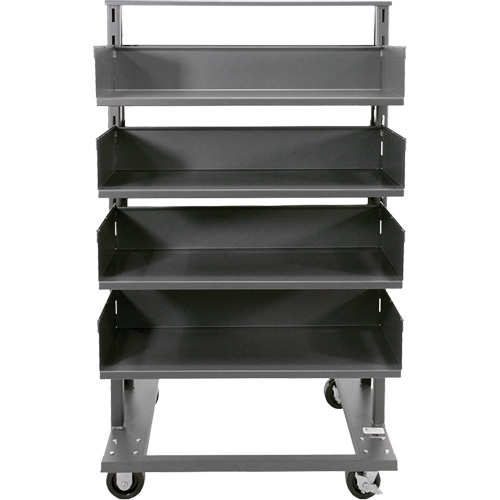 Single-Sided Heavy Duty A-Frame Cart with 4 Large Trays, 38" x 25" x 63", 2500 lbs. Capacity Stor-it Systems