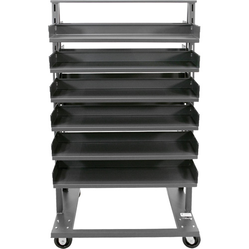 Double-Sided Heavy Duty A-Frame Cart with 12 Trays, 38" x 30" x 63", 2500 lbs. Capacity Stor-it Systems