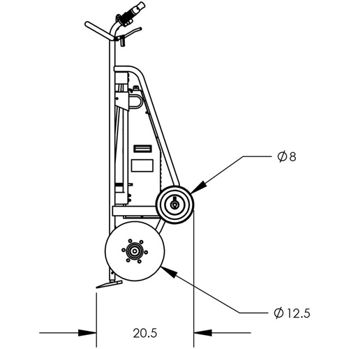 Diable pour baril motoris&eacute; avec roues pneumatiques Stor-it Systems