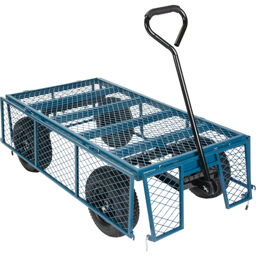Wagon with Drop Sides, 24" W x 48" L, 800 lbs. Capacity Stor-it Systems