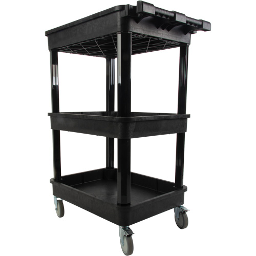 Chariot utilitaire avec tablette &agrave; bordure profonde, 3 tiers, 19" x 39-1/2" x 28-1/4", Capacit&eacute; 330 lb Stor-it Systems