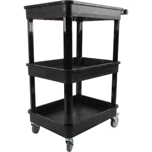 Chariot utilitaire avec tablette &agrave; bordure profonde, 3 tiers, 19" x 39-1/2" x 28-1/4", Capacit&eacute; 330 lb Stor-it Systems