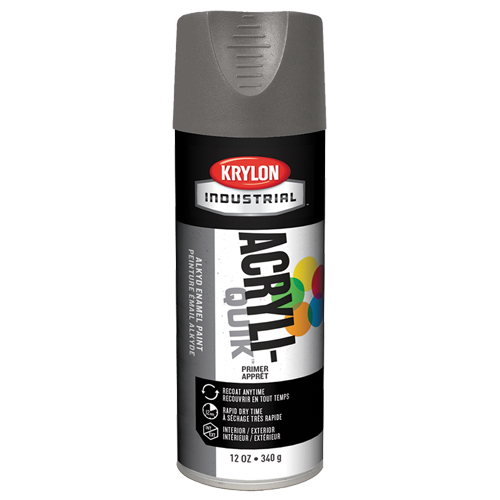 Industrial Acryli-Quik Lacquer, Grey, Very Flat, 12 oz., Aerosol Can Stor-it Systems