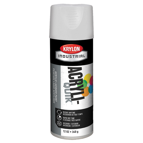 Laque industrielle Acryli-Quik, Blanc, Brillant, 12 oz, Canette a&eacute;rosol Stor-it Systems