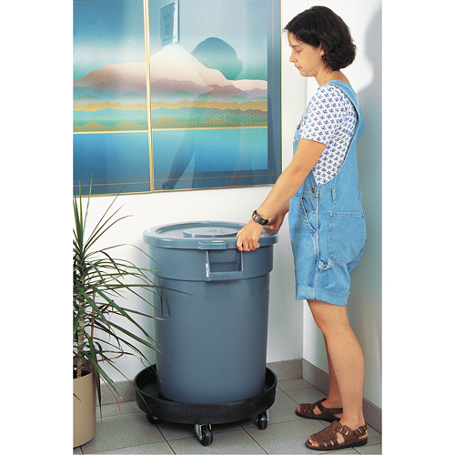 Waste Container Dolly, Polyethylene, Black Stor-it Systems