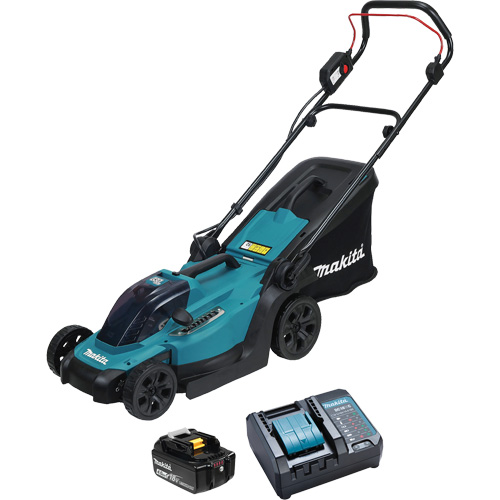 18V LXT Cordless Lawn Mower Kit, Push Walk-Behind, Battery Powered, 13" Cutting Width Stor-it Systems