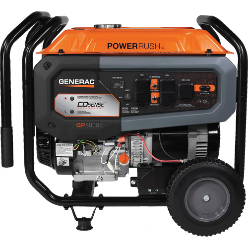 Generac Portable Generator with COsense® Technology, 10000 W Surge