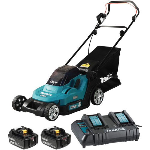 36V 5.0 Ah LXT Lawn Mower Kit, Push Walk-Behind, Battery Powered, 17" Cutting Width Stor-it Systems