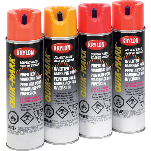 Peinture de marquage industrielle invers&eacute;e &agrave; base de solvant Quik-Mark, 17 oz, Canette a&eacute;rosol Stor-it Systems