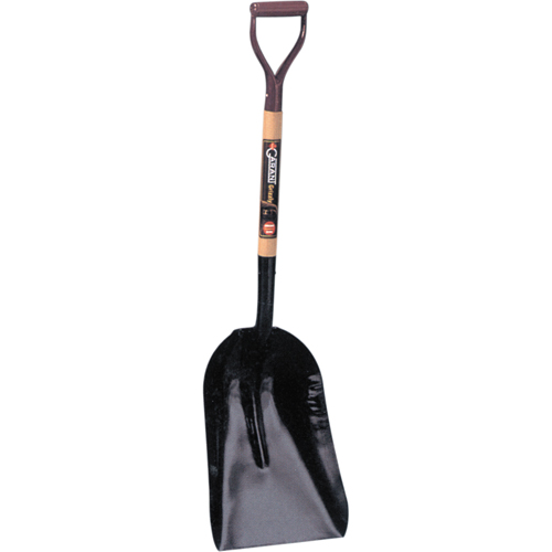 Pelles &agrave; grain & &agrave; charbon, Bois, Lame Acier durci, Manche Prise en D, 27-3/4" Longueur Stor-it Systems
