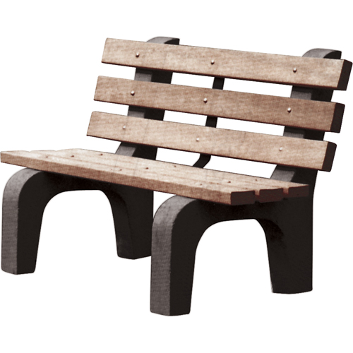 Park Benches, Recycled Plastic, 72" L x 25" W x 31" H, Brown Stor-it Systems