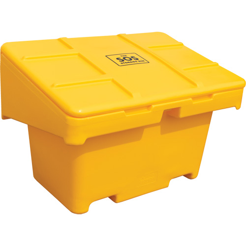 Salt Sand Container SOS, With Hasp, 42" x 29" x 30", 11 cu. Ft., Yellow Stor-it Systems