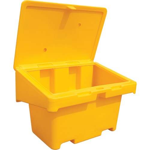 Salt Sand Container SOS, With Hasp, 42" x 29" x 30", 11 cu. Ft., Yellow Stor-it Systems