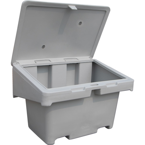 Salt Sand Container SOS, With Hasp, 42" x 29" x 30", 11 cu. Ft., Grey Stor-it Systems
