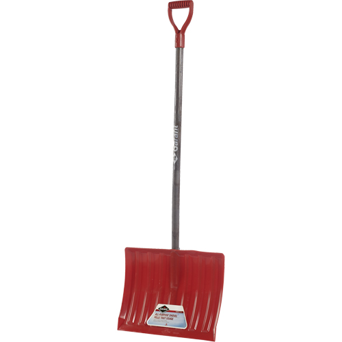 Nordic Snow Shovel, Polypropylene Blade, 17-3/4" Wide, D-Grip Handle Stor-it Systems