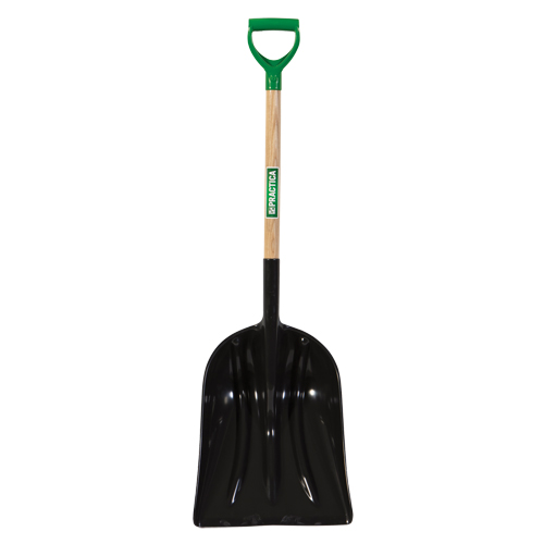 Grain & Coal Scoop Shovel, Wood, Polypropylene Blade, D-Grip Handle, 30-1/4" Length Stor-it Systems