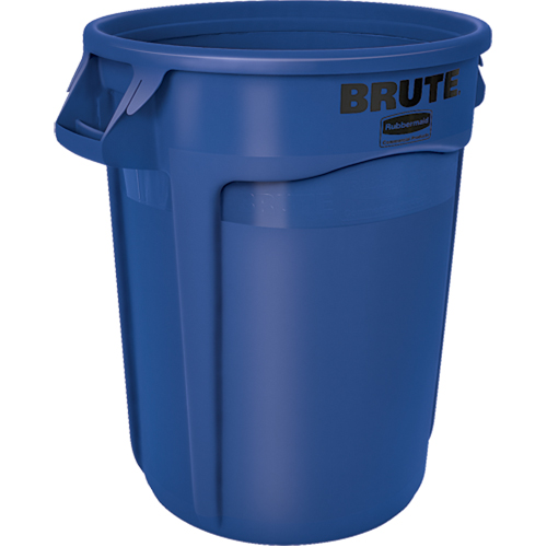 Round Brute&reg; Containers, Bulk, Polyethylene, 32 US gal. Stor-it Systems