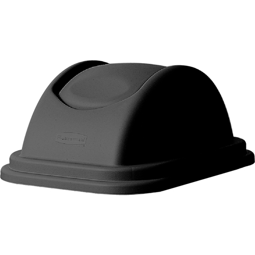 Couvercles pour corbeilles &agrave; papier en plastique, Couvercle bomb&eacute;/Couvercle &agrave; battant, Plastique, Convient aux contenants 16" x 11-5/8" Stor-it Systems