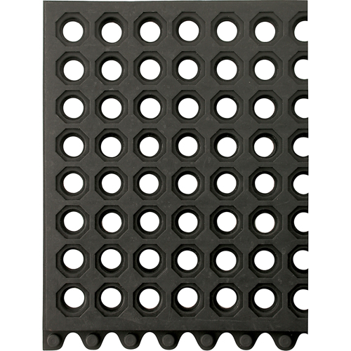 Tapis 24/Seven, Caoutchouc, 3' la c, 3' lo, 5/8" &eacute;paisseur, Noir Stor-it Systems