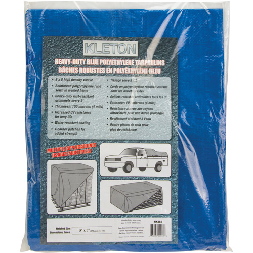 Tarp, Standard Duty, Blue, 7' x 5' x 4 mils Stor-it Systems