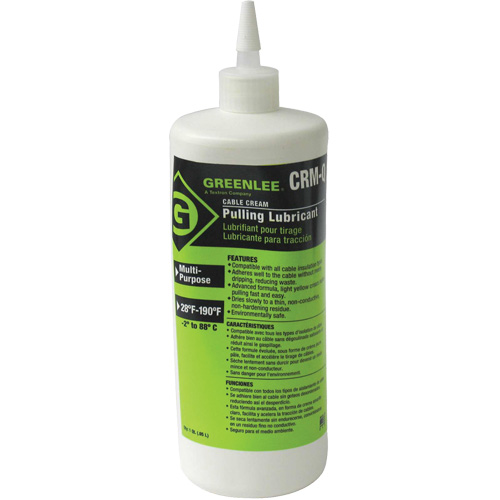 Lubrifiant en cr&egrave;me pour tirage de c&acirc;ble, Bouteille pressable Stor-it Systems