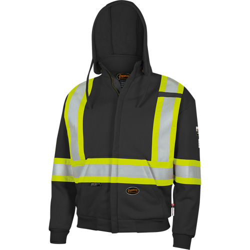 337SF Flame-Resistant Zip Style Hoodie, Men's, Small, Black, 22 cal/cm² Stor-it Systems