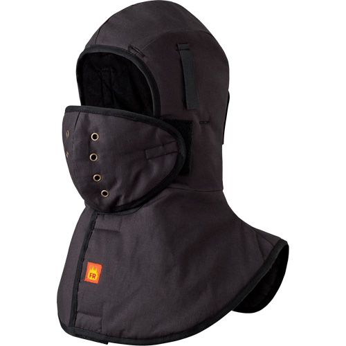 5565A Heavy-Duty Flame Resistant Long Neck Hardhat Liner, Black, Cotton Stor-it Systems