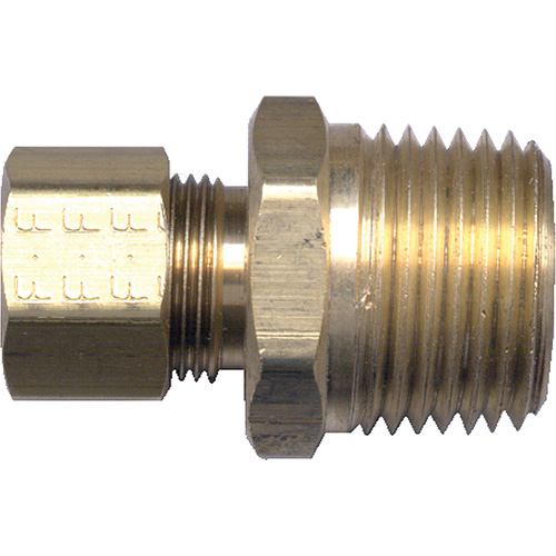 Male Pipe Connector, 3/16" x 1/8" Dia, Brass Stor-it Systems