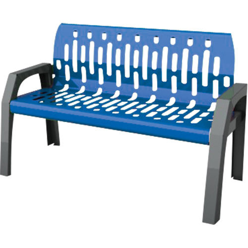 Stream Benches, Steel, 48" L x 25" W x 34" H, Blue Stor-it Systems