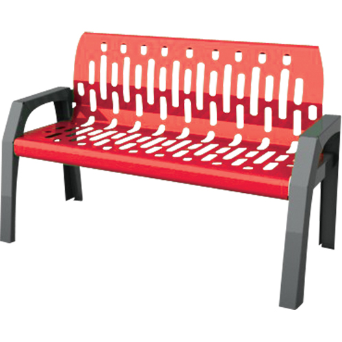Bancs Stream, Acier, 48" lo x 25" la x 34" h, Rouge Stor-it Systems