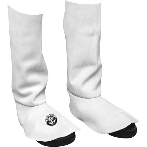 Leather Welding Spats, 15" L, Pearl Grey Stor-it Systems