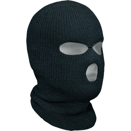 Classic 3-Hole Balaclava, Acrylic, Black Stor-it Systems