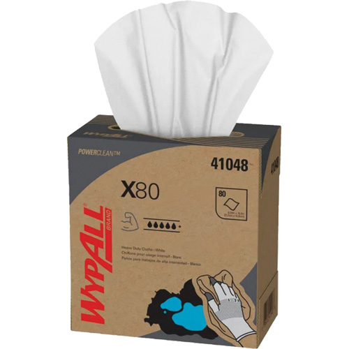 WypAll&reg; X80 Extended Use Cloths, Heavy-Duty, 16-4/5" L x 9" W Stor-it Systems