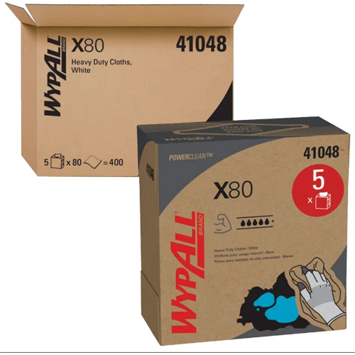 WypAll&reg; X80 Extended Use Cloths, Heavy-Duty, 16-4/5" L x 9" W Stor-it Systems