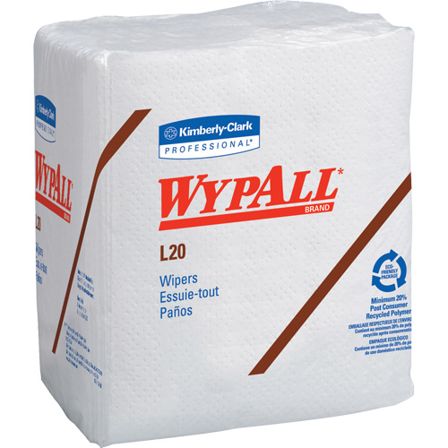 WypAll&reg; L20 Single-Use Towels, All-Purpose, 12-1/2" L x 12" W Stor-it Systems