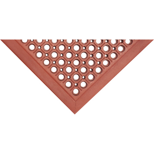 Tapis de s&eacute;rie Competitor, &agrave; fentes, 3' x 5' x 7/8", Orange, Caoutchouc naturel Stor-it Systems