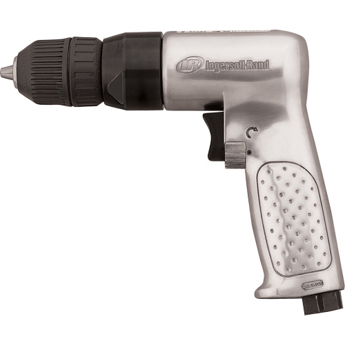 Perceuse pneumatique r&eacute;versible, 4 pi³/min, 1/4" NPTF, 93 dBA, 3/8" mandrin, Sans cl&eacute; Stor-it Systems