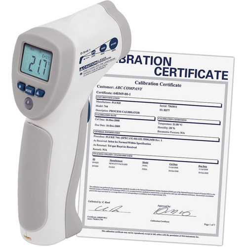 Thermom&egrave;tre &agrave; infrarouge alimentaire avec certificat ISO, -4°- 392° F ( -20° - 200° C )/-58°- 4° F ( -50° - -20° C ), 8:1, &eacute;missivit&eacute; Fixe Stor-it Systems
