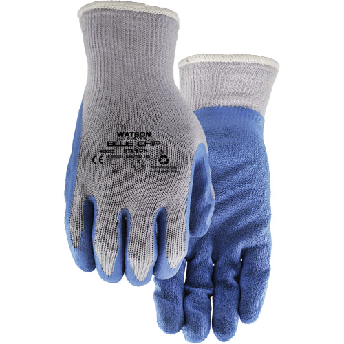 Gants enduits Stealth Blue Chip, Grand, R&ecirc;vetement Latex de caoutchouc, Calibre 10, Enveloppe en Polyester Stor-it Systems