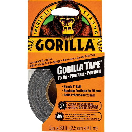 Duct Tape To-Go, 17 mils, Black, 25.4 mm (1") x 9.14 m (30') Stor-it Systems
