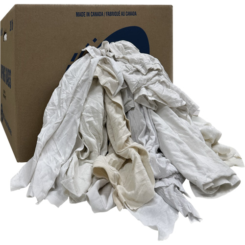 Wiper Rags Box, Ganzie, White, 20 lbs. Stor-it Systems