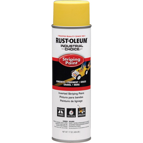 Industrial Choice&reg; S1600 System Inverted Striping Spray Paint, Yellow, 18 oz., Aerosol Can Stor-it Systems