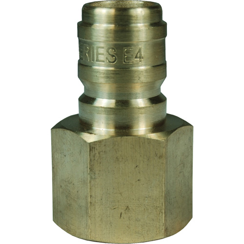 Bouchon d'interconnecteur &agrave; passage direct DQC de s&eacute;rie E, Laiton, 3/4", NPTF femelle, 1700 PSI Stor-it Systems